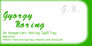 gyorgy moring business card